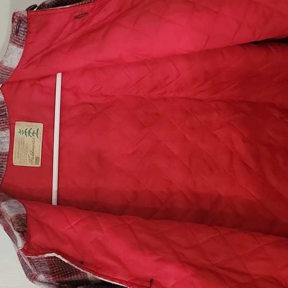 VINTAGE 1970s Sears Fieldmaster Lumberjack Red Plaid Flannel Jacket Size XL - Picture 5 of 5
